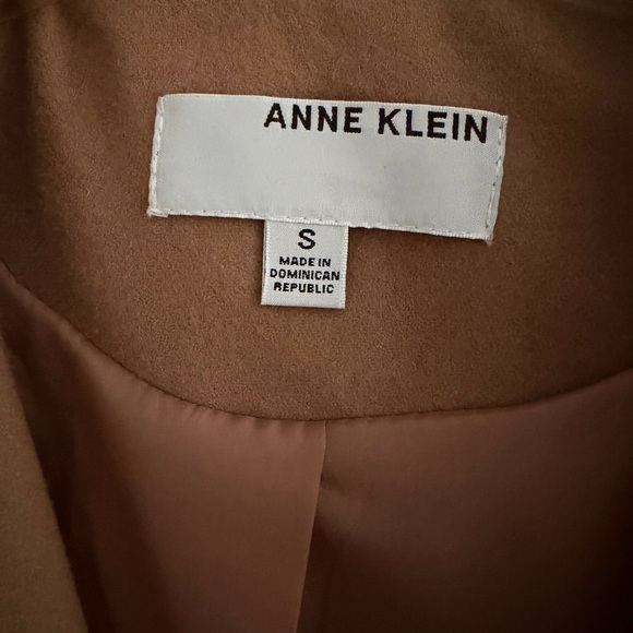 Anne Klein Camel Double-Breasted Pea Coat - Picture 3 of 6